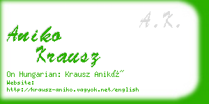 aniko krausz business card